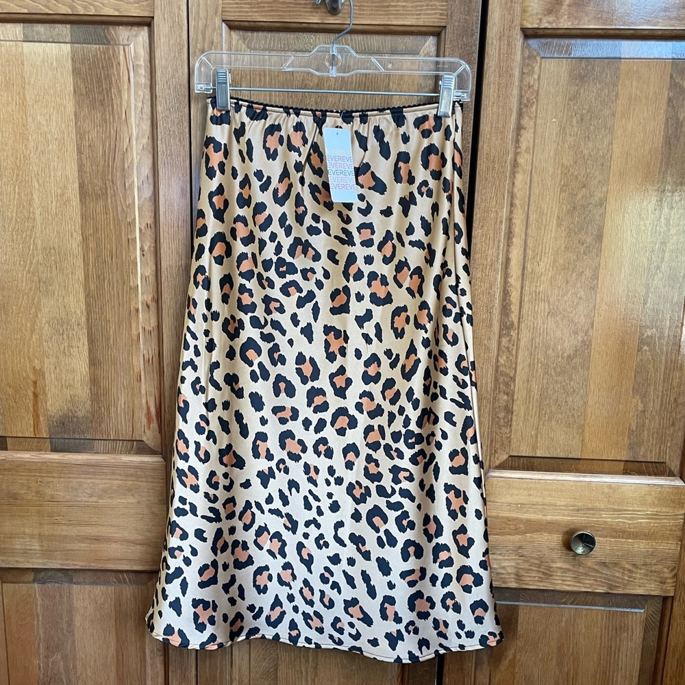 Evereve Peyton Jensen Leopard Midi Skirt